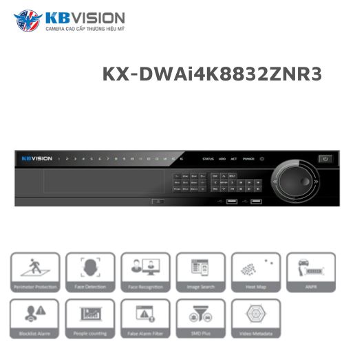 KX-DWAi4K8832ZNR3 Đầu ghi hình IP 32 kênh KBVISION KX-DWAi4K8832ZNR3 1