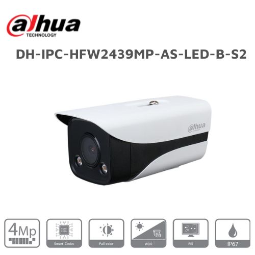 Camera Full Color 4.0MP Dahua DH-IPC-HFW2439MP-AS-LED-B-S2 1