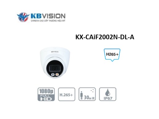 Camera IP Full Color 2.0MP KBVISION KX-CAiF2002N-DL-A 1