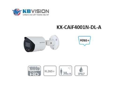 Camera IP Full Color 4.0MP KBVISION KX-CAiF4001N-DL-A 1