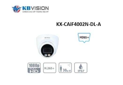 Camera IP Full Color 4.0MP KBVISION KX-CAiF4002N-DL-A 1
