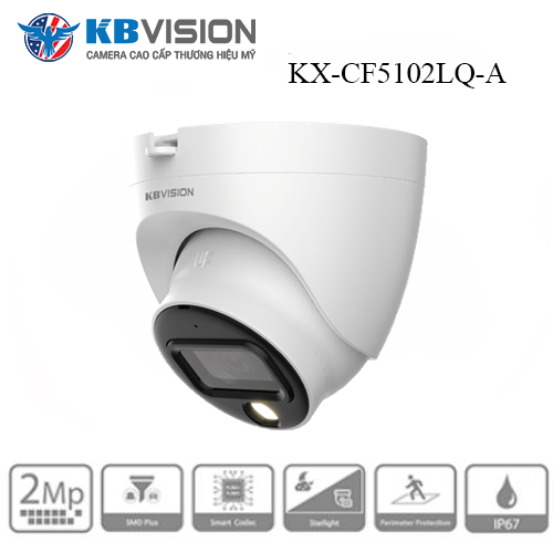 Camera Kbvision KX-CF5102LQ-A thiết kế dome HDCVI Full Color 5.0MP 1