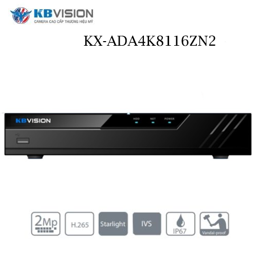 Đầu Ghi Hình Camera KBVISION KX-ADA4K8116ZN2 Và KX-A4K8116N2 IP 16 kênh 1