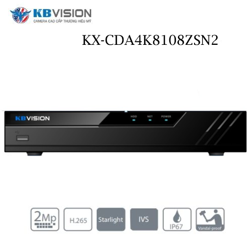 Đầu ghi KX-CDA4K8108ZSN2 Và KX-C4K8108SN2 NVR 8 kênh Kbvision 1
