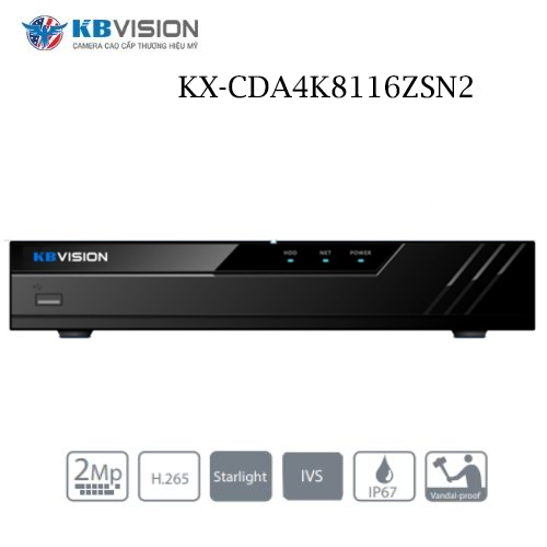 Đầu ghi KX-CDA4K8116ZSN2 Và KX-C4K8116SN2 IP 16 kênh Kbvision 1