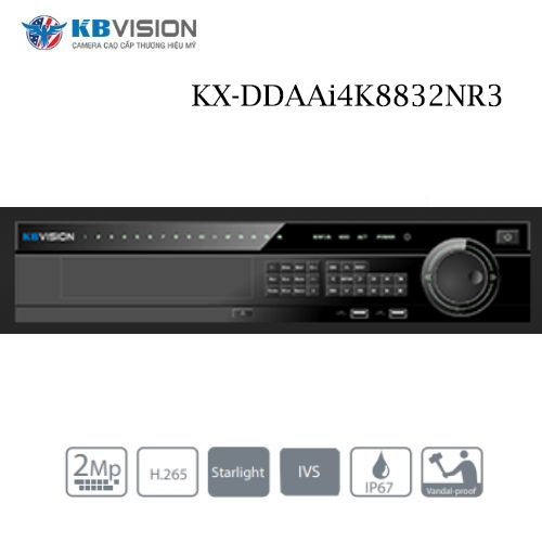 Đầu ghi KX-DDAAi4K8832NR3 Và KX-DAi4K8832NR3 IP 32 kênh Kbvision 1