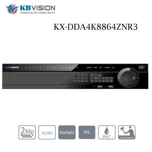 Đầu Ghi KX-DDA4K8864ZNR3 Và KX-D4K8864NR3 IP 64 kênh Kbvision 1