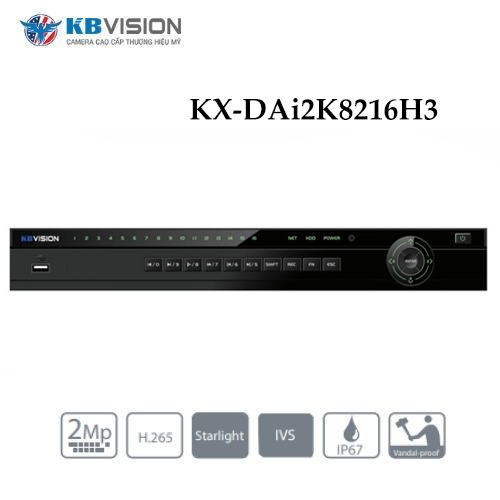 Đầu ghi hình KX-DAi2K8216H3 Kbvision 1