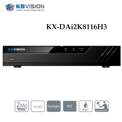 Đầu ghi hình KX-DAi2K8116H3 Kbvision 1