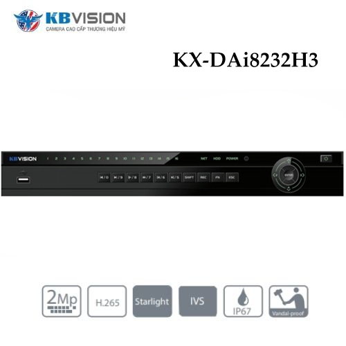 Đầu Ghi Kbvision KX-DAi8232H3 Công Nghệ AI Full 32 Kênh 1