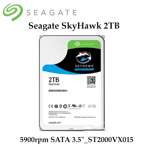 Ổ cứng Seagate SkyHawk 2TB 5900rpm SATA 3.5"_ST2000VX015 gắn trong 1