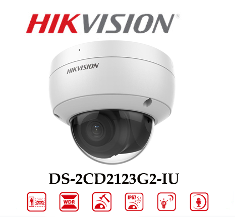 Camera Hikvision DS-2CD2123G2-IU Phân Biệt Người & Xe 1
