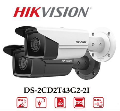 Camera Hikvision DS-2CD2T43G2-2I 4MP Công Nghệ Ngoài Trời 1