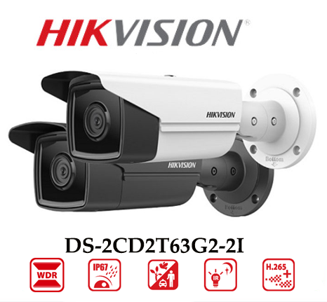 Camera Hikvision DS-2CD2T63G2-2I 6MP Ánh Sáng Hồng Ngoại 60m 1