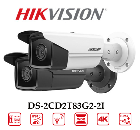 Camera Hikvision DS-2CD2T83G2-2I 8MP Ánh Sáng Hồng Ngoại 60m 1