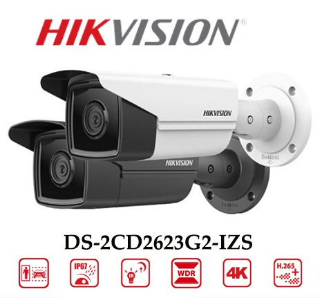 Camera Hikvision DS-2CD2623G2-IZS 2MP Cổng Audio 1