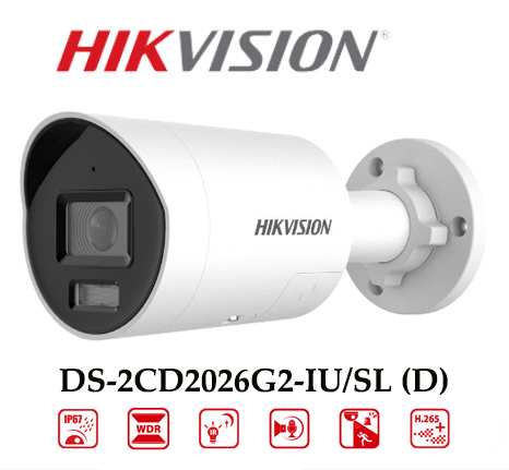 Camera Hikvision DS-2CD2026G2-IU/SL (D) 2MP Nhận Diện Khuôn Mặt 1