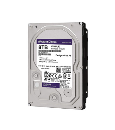 Ổ Cứng Ổ cứng lắp trong Western Digital 8TB 3.5" Sata3, màu tím (Purple)  WD85PURZ 1