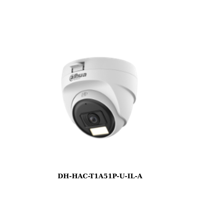 Camera Dome HDCVI Dahua DH-HAC-T1A51P-U-IL-A Full Color ánh sáng kép thông minh 5.0MP 1