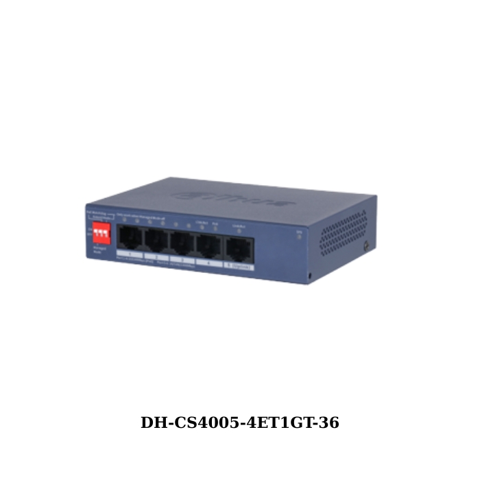 Switch PoE Cloud Dahua DH-CS4005-4ET1GT-36 5 port với 4 port PoE 1