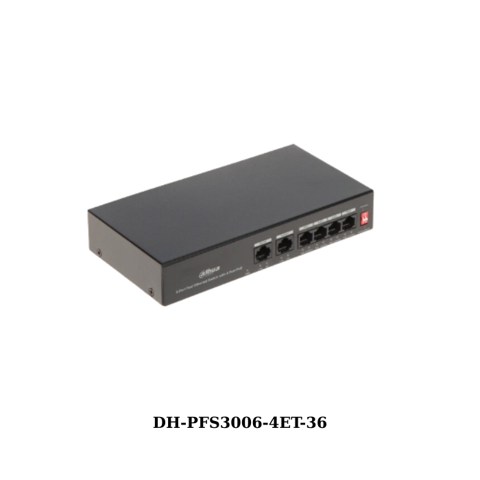 4-Port PoE Dahua DH-PFS3006-4ET-36 Switch (Unmanaged) 1