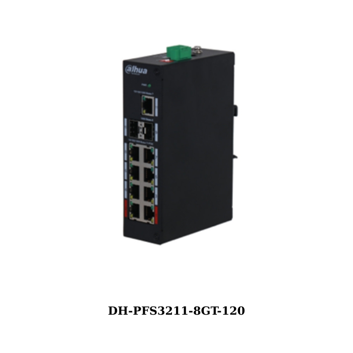 11-Port Unmanaged Dahua DH-PFS3211-8GT-120 Desktop Switch with 8-Port PoE 1