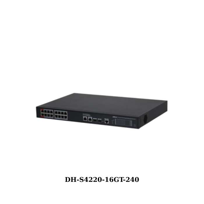 Switch Dahua DH-S4220-16GT-240 20 port với 16 port PoE All-Gigabit Layer 2 managed. 1