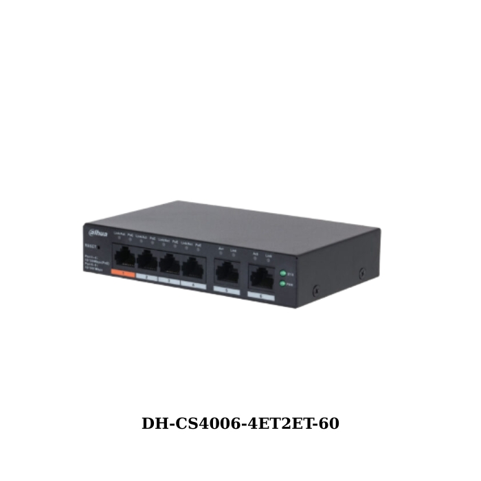 Switch PoE Cloud Dahua DH-CS4006-4ET2ET-60 6 port với 4 port PoE 1
