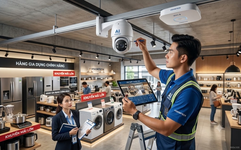 Phân tích nhận diện khi lắp đặt camera AI