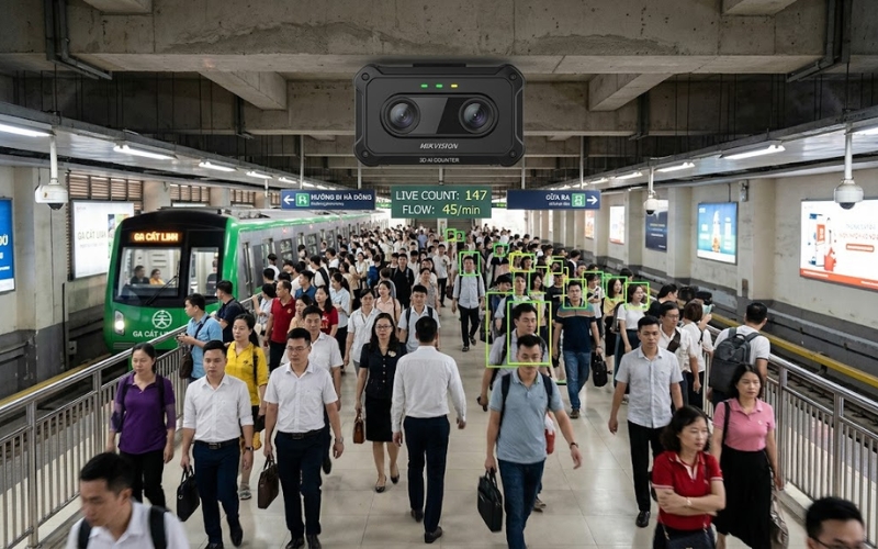 Ứng dụng camera đếm người trong quản lý hạ tầng