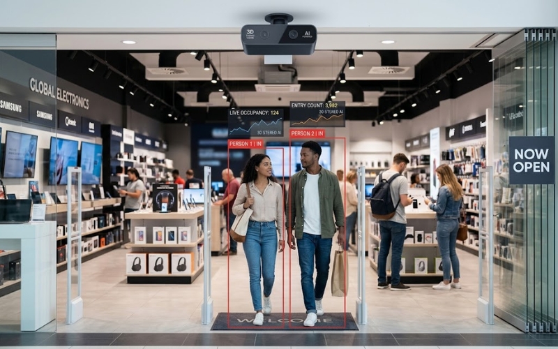 Biểu đồ phân tích lưu lượng từ camera đếm người