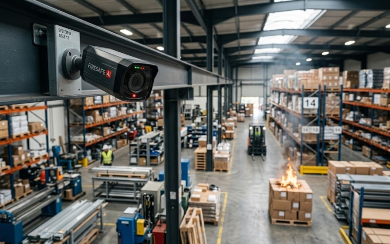 camera phát hiện lửa bảo vệ nhà xưởng kho bãi
