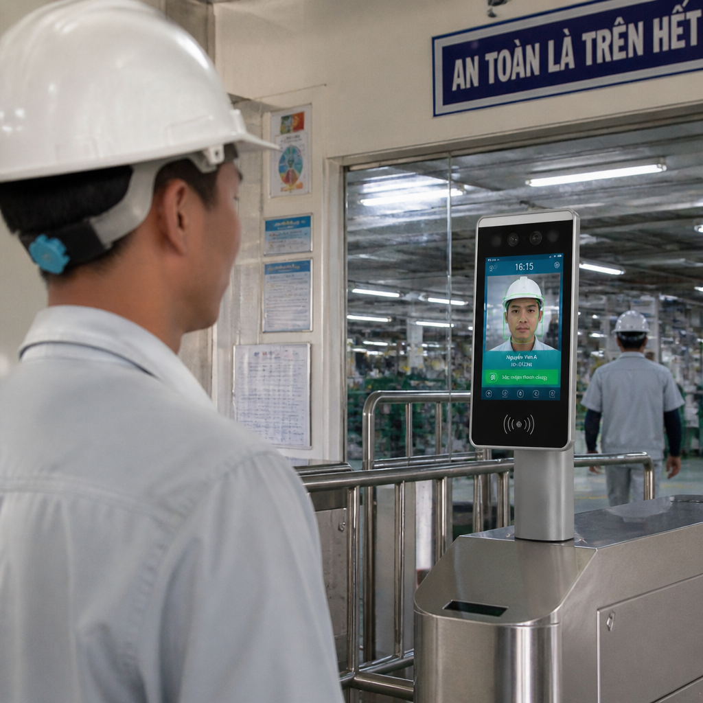 Camera AI nhận diện khuôn mặt cho nhà máy