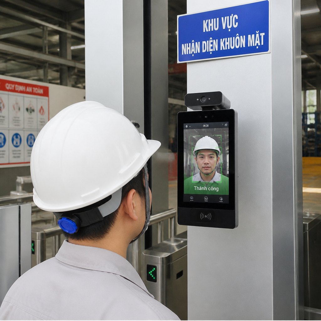 Camera AI nhận diện khuôn mặt cho nhà máy