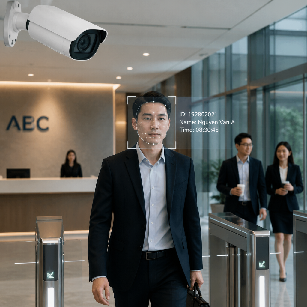 Camera AI nhận diện khuôn mặt cho văn phòng và doanh nghiệp