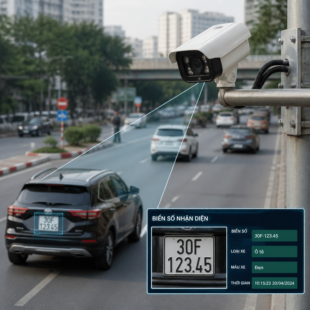 Camera AI nhận diện biển số hoạt động như thế nào?