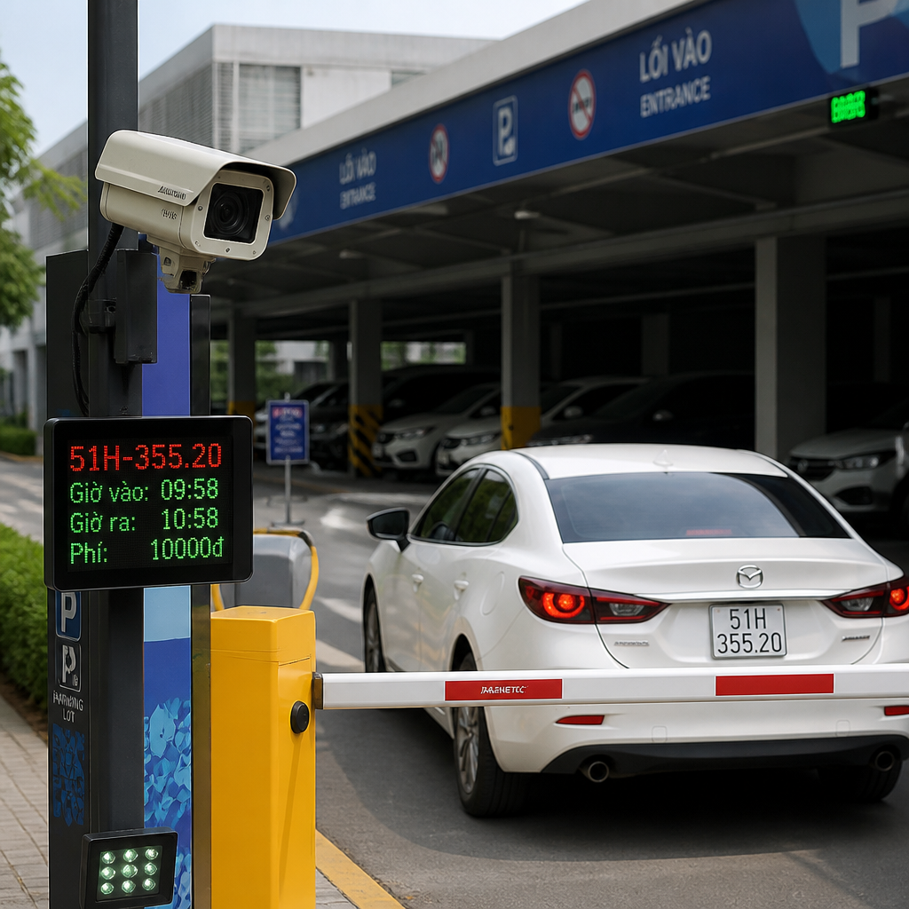 Camera nhận diện biển số bãi giữ xe thông minh