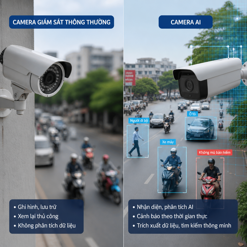 Camera AI khác camera giám sát thông thường như thế nào?