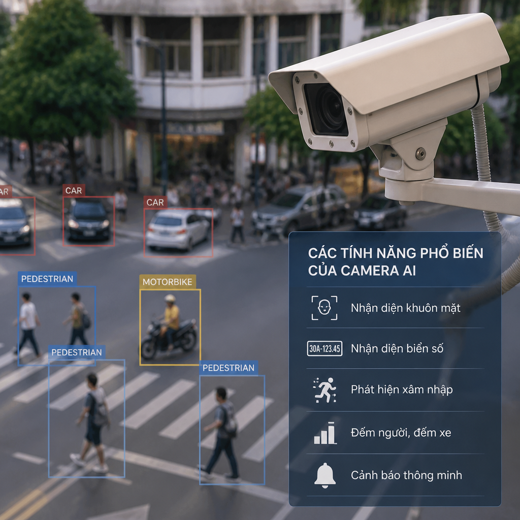 Các tính năng phổ biến của hệ thống camera AI hiện nay