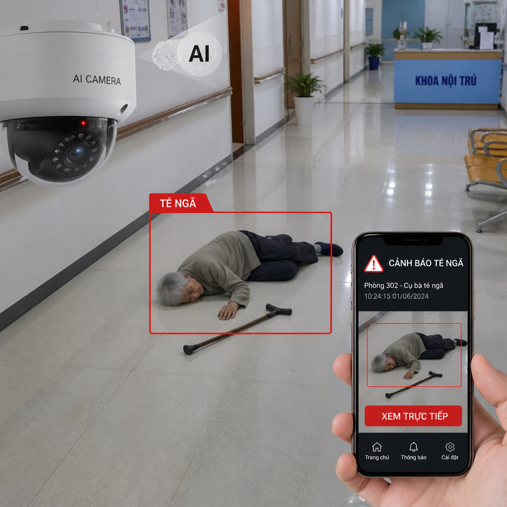 Camera Phát Hiện Té Ngã AI – Cảnh Báo Sự Cố Tức Thời, Nâng Cao An Toàn 24/7