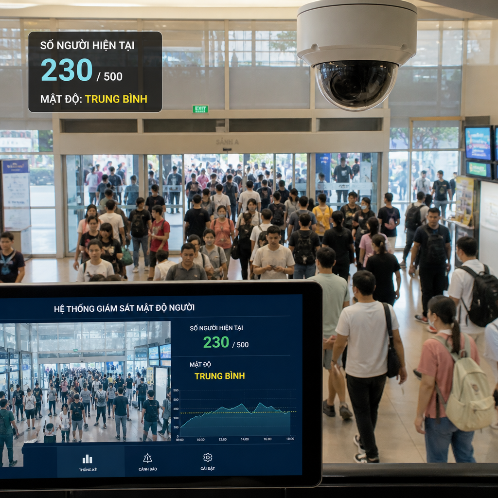 Camera AI Giám Sát Số Người Theo Thời Gian Thực – Kiểm Soát Mật Độ Tự Động