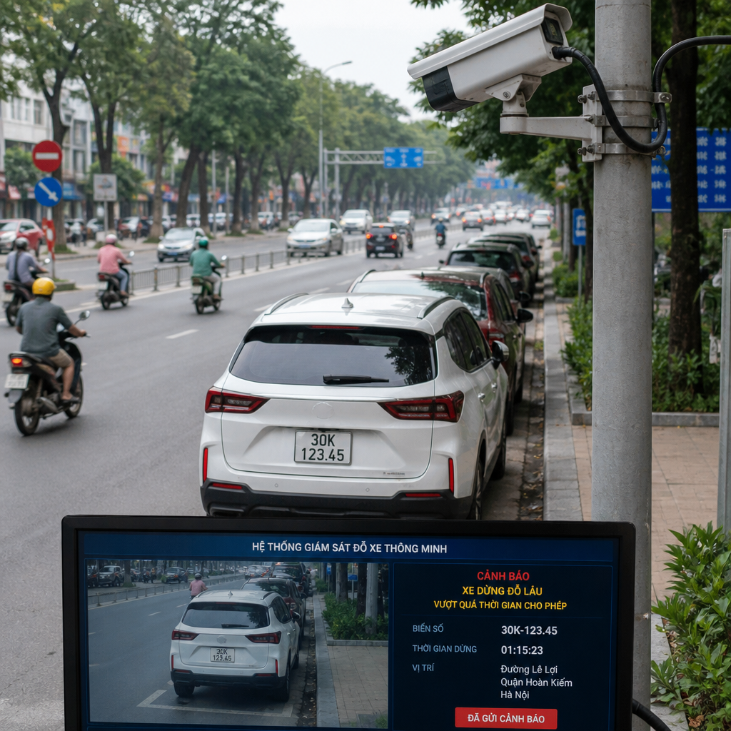 Camera Phát Hiện Xe Dừng Đỗ Lâu AI – Tự Động Cảnh Báo Phương Tiện Vượt Thời Gian