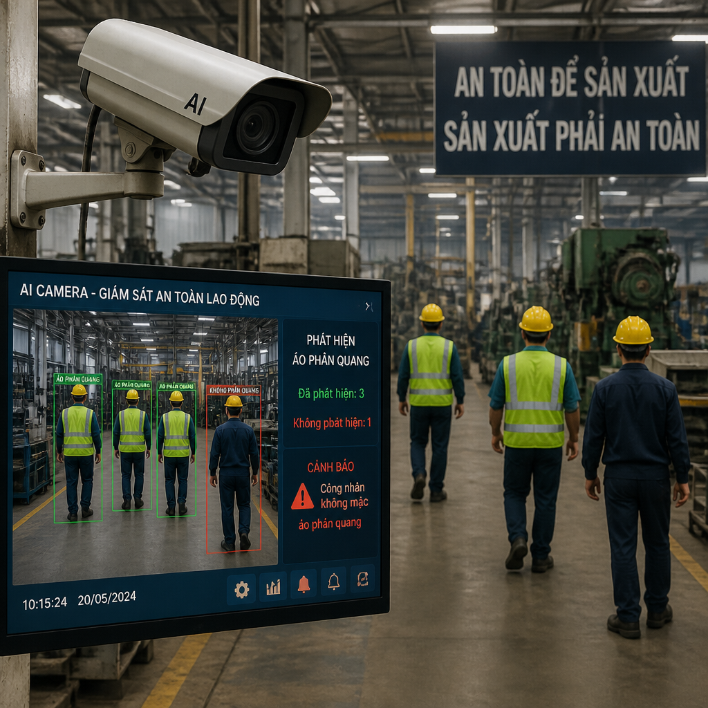 Camera Phát Hiện Áo Phản Quang AI – Kiểm Soát An Toàn Lao Động Tự Động