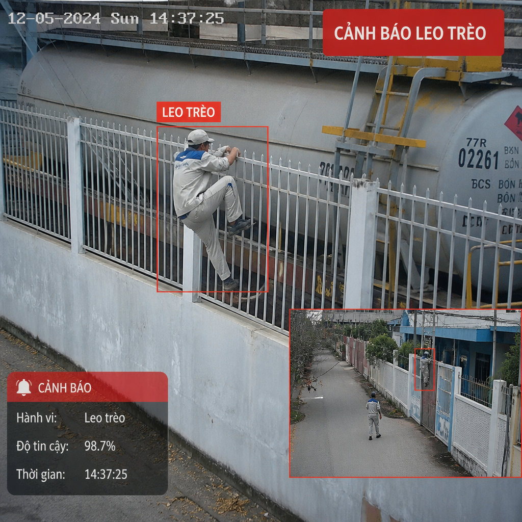 Camera Phát Hiện Hành Vi Leo Trèo AI – Chủ Động Nhận Diện Nguy Cơ Mất An Toàn