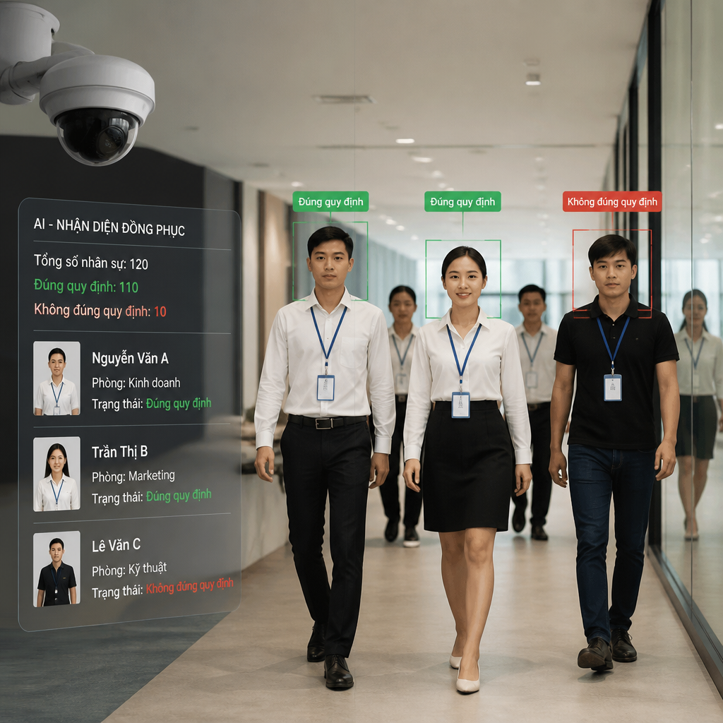 Camera Nhận Diện Đồng Phục AI – Tự Động Kiểm Tra Nhân Sự Tuân Thủ Quy Định