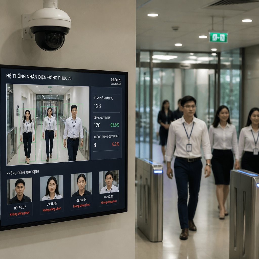 Camera Nhận Diện Đồng Phục AI – Tự Động Kiểm Tra Nhân Sự Tuân Thủ Quy Định