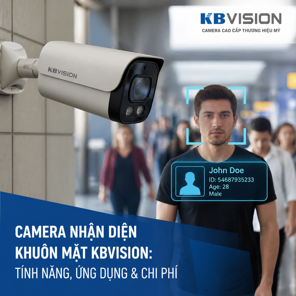 Camera Nhận Diện Khuôn Mặt KBVISION: Tính Năng, Ứng Dụng & Chi Phí
