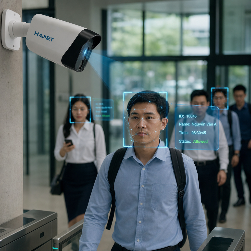 Camera AI Nhận Diện Khuôn Mặt Hanet: Công Nghệ & Ứng Dụng Thực Tế