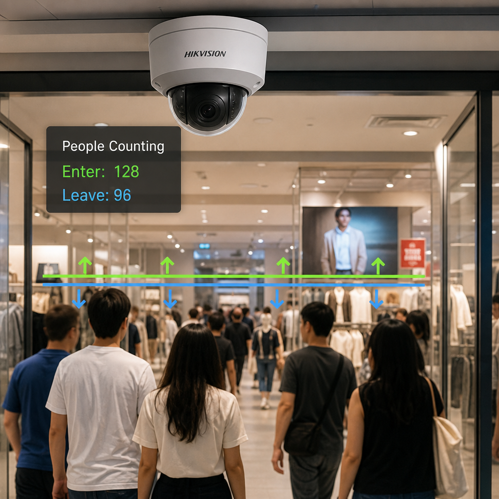 Camera Đếm Người Hikvision: Tính Năng AI & Giải Pháp Giám Sát Lưu Lượng