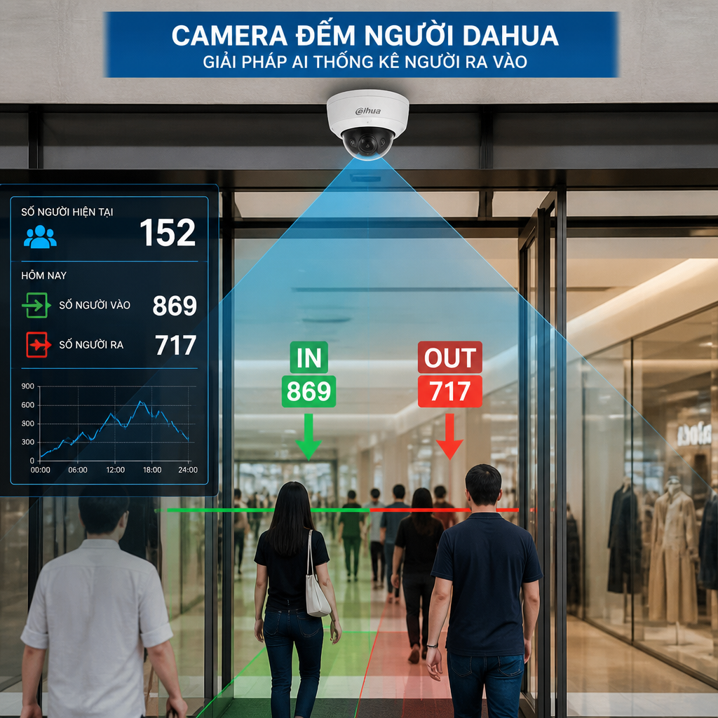 Camera Đếm Người Dahua: Giải Pháp AI Thống Kê Người Ra Vào